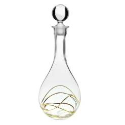 Best CSBG383 Glass Wine Decanter with Gold Swirl Design - cozylivehome.com | we sell a wide range of comfortable household items Giftware