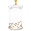 Best Sale CSJG386 L- Glass Jar with Lid with Gold Swirl Design - cozylivehome.com | we sell a wide range of comfortable household items Giftware