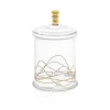Cheap CSJG398 M- Glass Jar with Lid with Gold Swirl Design - cozylivehome.com | we sell a wide range of comfortable household items Giftware