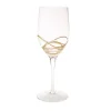 CSWG397 Wine Glasses with Gold Swirl Design - 3"D x 9"H - cozylivehome.com | we sell a wide range of comfortable household items^ Shop All