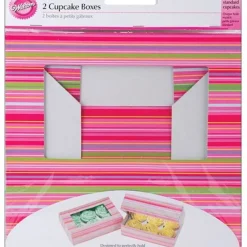 Cupcake Boxes-6 Cavity Snappy Stripes 2/Pkg - cozylivehome.com | we sell a wide range of comfortable household items^ Shop All