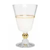 CWG3310W White Water Glasses with Gold Trim and Clear Stem - cozylivehome.com | we sell a wide range of comfortable household items^ Shop All