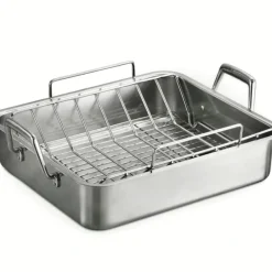 DEEP ROASTING PAN SS 16.5" - cozylivehome.com | we sell a wide range of comfortable household items^ Shop All