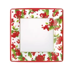 DESSERT PAPER PLATE CHRISTMAS BERRY RED SQ - cozylivehome.com | we sell a wide range of comfortable household items^ Shop All
