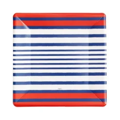 DESSERT PAPER PLATE SQUARE BRETON STRIPE - cozylivehome.com | we sell a wide range of comfortable household items^ Shop All