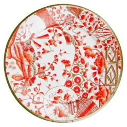 DINNER PAPER PLATE GILDED PORCELAIN CORAL - cozylivehome.com | we sell a wide range of comfortable household items^ Shop All