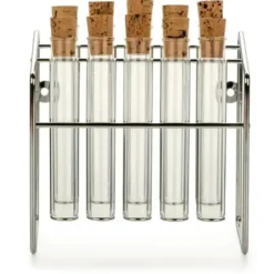 DISCONTINUED - GLASS SPICE TUBES & RACK 10PK - cozylivehome.com | we sell a wide range of comfortable household items^ Shop All