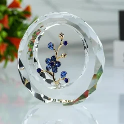 Best DMCF-RND-BL CRYSTAL FLORAL – BLUE CIRCLE - cozylivehome.com | we sell a wide range of comfortable household items Giftware