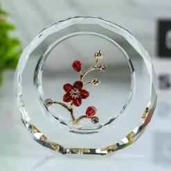 Discount DMCF-RND-RD CRYSTAL FLORAL – RED CIRCLE - cozylivehome.com | we sell a wide range of comfortable household items Giftware