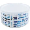 DOUBLE WALL INSULATED BOWL W/LID 22OZ INDIGO WAVY LINES - cozylivehome.com | we sell a wide range of comfortable household items^ Shop All