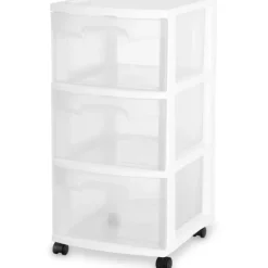DRAWER/CART-3 12.5"WIDE-WHEEL-CL/WH - cozylivehome.com | we sell a wide range of comfortable household items^ Shop All
