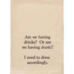 DRINKS OR DRANKS FUNNY NATURAL TOWEL - cozylivehome.com | we sell a wide range of comfortable household items^ Shop All