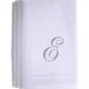 Online E - Cotton velour monogram towel - White - cozylivehome.com | we sell a wide range of comfortable household items Giftware