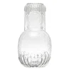 EMBOSSED GLASS CARAFE W/8 OZ EMBOSSED DRINKING GLASS - cozylivehome.com | we sell a wide range of comfortable household items^ Shop All