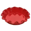 EMILE HENRY RUFFLED PIE DISH 10.5" BURGUNDY - cozylivehome.com | we sell a wide range of comfortable household items^ Shop All