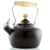ENAMEL ON STEEL CARINAWOOD TEA KETTLE 1.8 QT MATTE BLACK - cozylivehome.com | we sell a wide range of comfortable household items^ Shop All