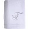 Flash Sale F - Cotton velour monogram towel - White - cozylivehome.com | we sell a wide range of comfortable household items Giftware