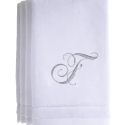 Flash Sale F - Cotton velour monogram towel - White - cozylivehome.com | we sell a wide range of comfortable household items Giftware