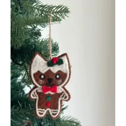 Discount Felt Gingerbread Cat Ornament - cozylivehome.com | we sell a wide range of comfortable household items Ornament