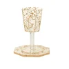 5000-FG Elijah Cup and tray Lucite Flakes Gold - cozylivehome.com | we sell a wide range of comfortable household items^ Shop All