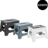 FOLD STEP STOOL STRIPE 9INCH Black White Grey - cozylivehome.com | we sell a wide range of comfortable household items^ Shop All