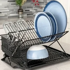 FOLDING DISH RACK JUNIOR BLACK - cozylivehome.com | we sell a wide range of comfortable household items^ Shop All