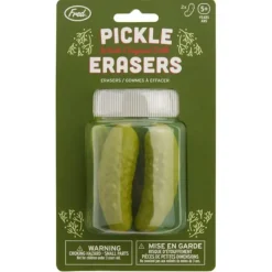FRED PICKLE ERASERS - CARDED - cozylivehome.com | we sell a wide range of comfortable household items^ Shop All