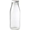 French Glass Milk Beverage Bottle w/ Metal Twist Cap 17oz - cozylivehome.com | we sell a wide range of comfortable household items^ Shop All