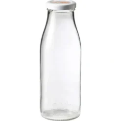 French Glass Milk Beverage Bottle w/ Metal Twist Cap 17oz - cozylivehome.com | we sell a wide range of comfortable household items^ Shop All