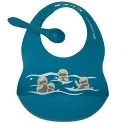 Fresh & Messy Silicone Bib & Spoon Set Baby Otter - cozylivehome.com | we sell a wide range of comfortable household items^ Shop All