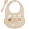 Fresh & Messy Silicone Bib & Spoon Set Prairie Kitty - cozylivehome.com | we sell a wide range of comfortable household items^ Shop All