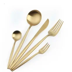 FSLM-1805-AG TAJ Moderna Flatware Gold Service For 4 - cozylivehome.com | we sell a wide range of comfortable household items^ Shop All