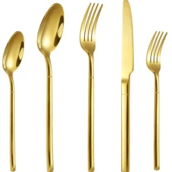 FSLM-1842-G TAJ Marlene Flatware Gold Service For 4 - cozylivehome.com | we sell a wide range of comfortable household items^ Shop All