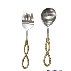 Clearance G100930 Gold Loop Salad Servers - cozylivehome.com | we sell a wide range of comfortable household items Giftware