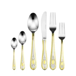 #709G-75 Regal Gold Accent Flatware Service For 12 - cozylivehome.com | we sell a wide range of comfortable household items^ Shop All