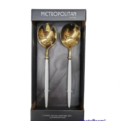 Best Sale G101146 Tai Chi White & Gold Salad Set - cozylivehome.com | we sell a wide range of comfortable household items Giftware