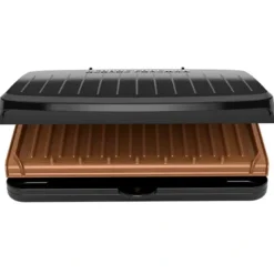 GEORGE FOREMAN 75-Sq. In. 5-Serving Countertop Grill & Panini Press with Copper Plates - cozylivehome.com | we sell a wide range of comfortable household items^ Shop All