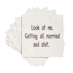 GETTING MARRIED FUNNY COCKTAIL NAPKIN - cozylivehome.com | we sell a wide range of comfortable household items^ Shop All