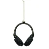 New Glass & Resin Headphones Ornament w/ Green Glitter - cozylivehome.com | we sell a wide range of comfortable household items Ornament