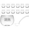 Glass Punch Bowl "Cheers" w/ Ladle & Glasses - cozylivehome.com | we sell a wide range of comfortable household items^ Shop All