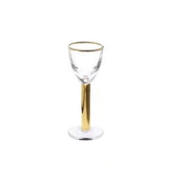Hot GLG1053 Set of 6 Footed Liquor Glasses with Gold Stem and Rim - cozylivehome.com | we sell a wide range of comfortable household items Giftware