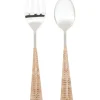 Glossy Steel Rattan Salad Servers Set - cozylivehome.com | we sell a wide range of comfortable household items^ Shop All