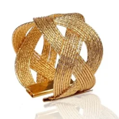 Gold Napkin Rings Woven Design - cozylivehome.com | we sell a wide range of comfortable household items^ Shop All