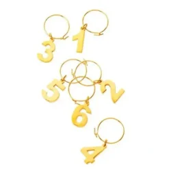 GOLD PLATED WINE CHARMS SET 6 - cozylivehome.com | we sell a wide range of comfortable household items^ Shop All