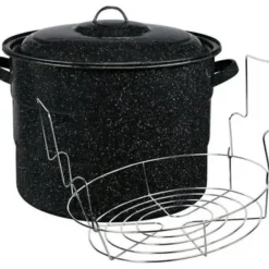 GRANITEWARE CANNING POT & RACK 21 QT BLACK - cozylivehome.com | we sell a wide range of comfortable household items^ Shop All