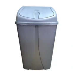 Best Sale 1662Grey Plastic Swing Trash Bin 50 Liter, Grey - cozylivehome.com | we sell a wide range of comfortable household items Housewares