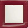 Grosgrain Square Paper Dinner Plates in Cranberry - cozylivehome.com | we sell a wide range of comfortable household items^ Shop All
