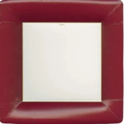 Grosgrain Square Paper Dinner Plates in Cranberry - cozylivehome.com | we sell a wide range of comfortable household items^ Shop All