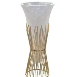 Clearance GRV3532 Opaque Glass Vase on Gold Twig Base - cozylivehome.com | we sell a wide range of comfortable household items Giftware