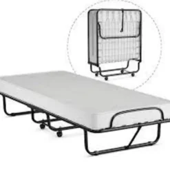 GSM508 Folding Bed Cot W/ 4 Inch Memory Foam Mattress, Large Wheels 31 x 75 - cozylivehome.com | we sell a wide range of comfortable household items^ Shop All
